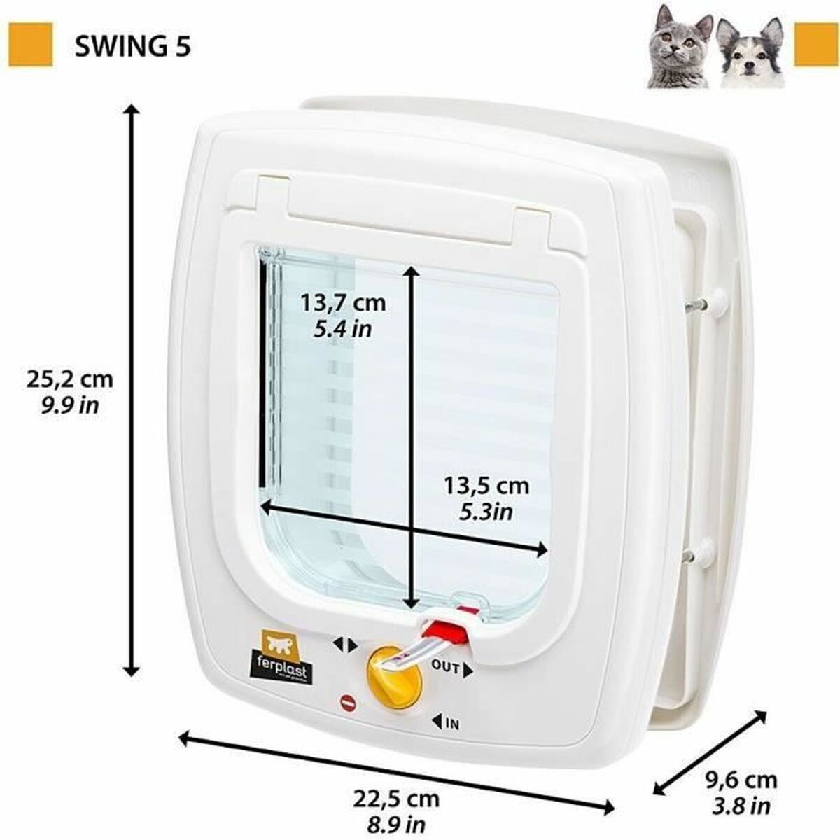 Cat Flap Ferplast Grey Plastic-6