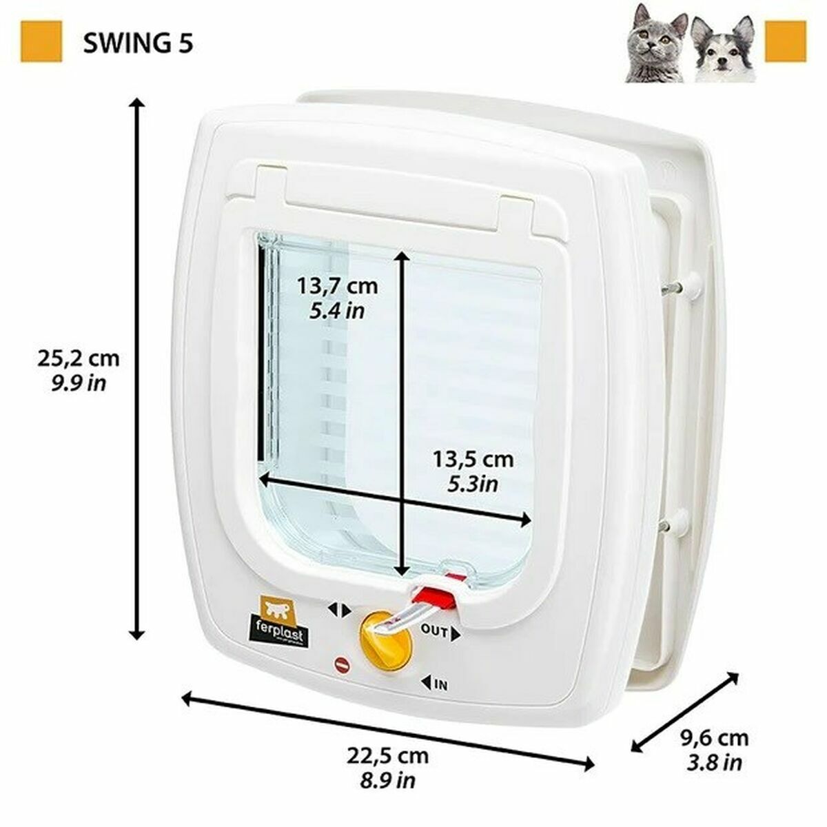 Cat Flap Ferplast Grey Plastic-4