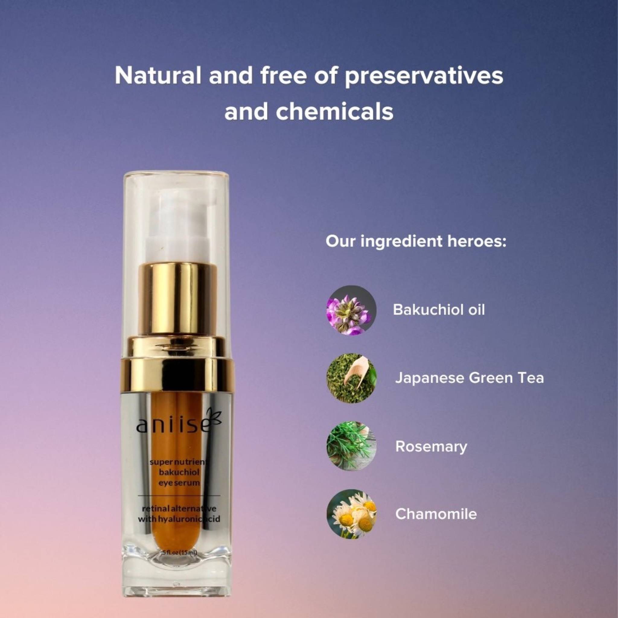 Anti-Aging Bakuchiol Eye Serum - Retinol Alternative..