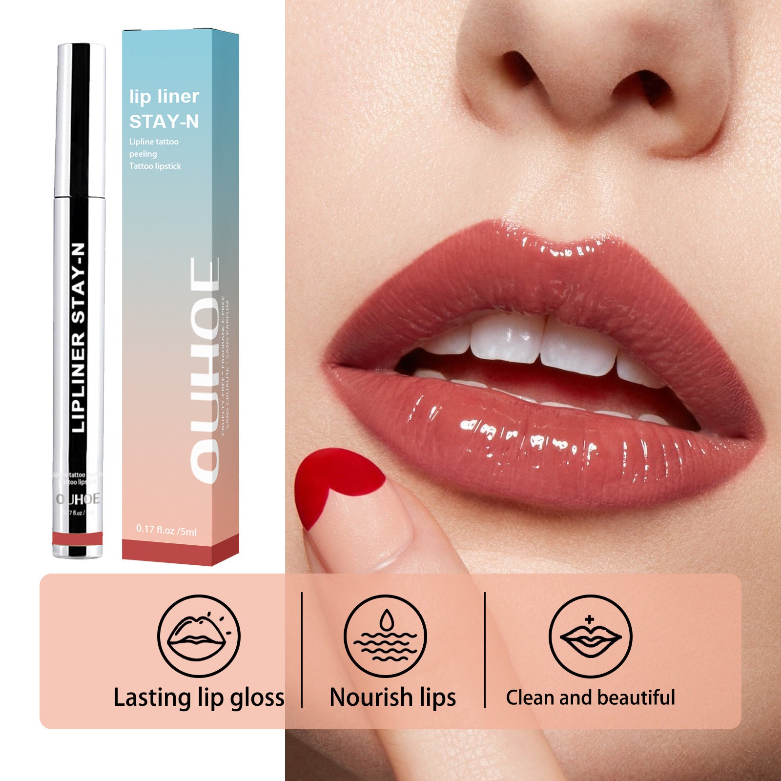 Matita Labbra Marrone Scuro Waterproof